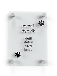 Dørskilt "Poter"