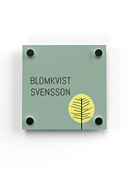 Dørskilt "Kvist" - dusty green