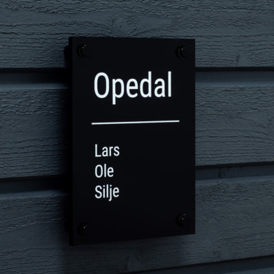 Dørskilt "Opedal"