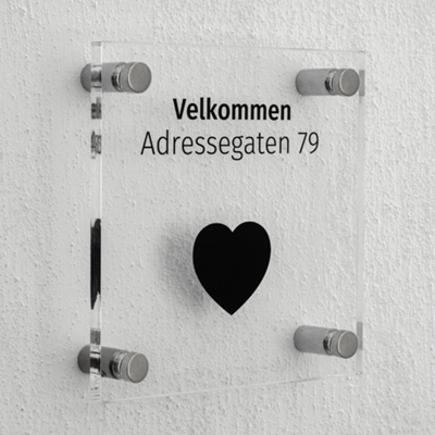 Dørskilt "Adressegaten"