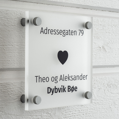 Dørskilt "Adressegaten"