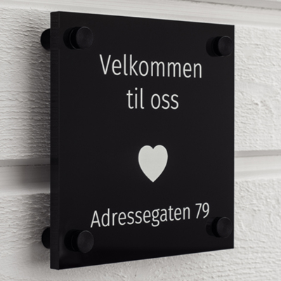 Dørskilt "Adressegaten"