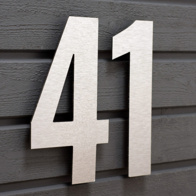 Husnummer aluminium-sandwich H290 mm - font Oswald