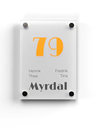 Dørskilt "Myrdal"