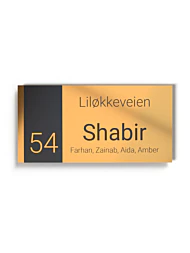 Postkasseskilt «XLarge» - Shabir