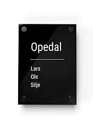 Dørskilt "Opedal"