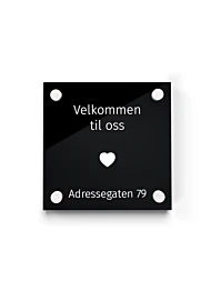 Dørskilt "Adressegaten"