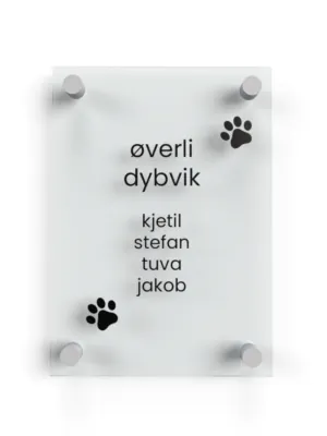 Dørskilt "Poter"